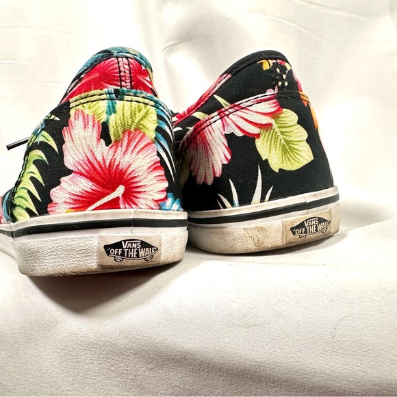 Vans Authentic Canvas Sneakers Tropical Floral Surf Skate Streetwear Women’s 8 - Picture 11 of 13